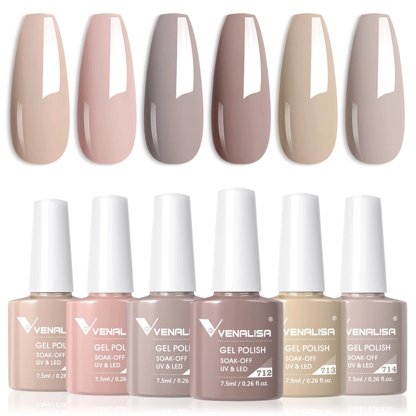 Venalisa Nail Gel Polish Kit Christmas Gift Winter Color Collection Semi Permanent New Learner Nude Pink Nail Varnish Set