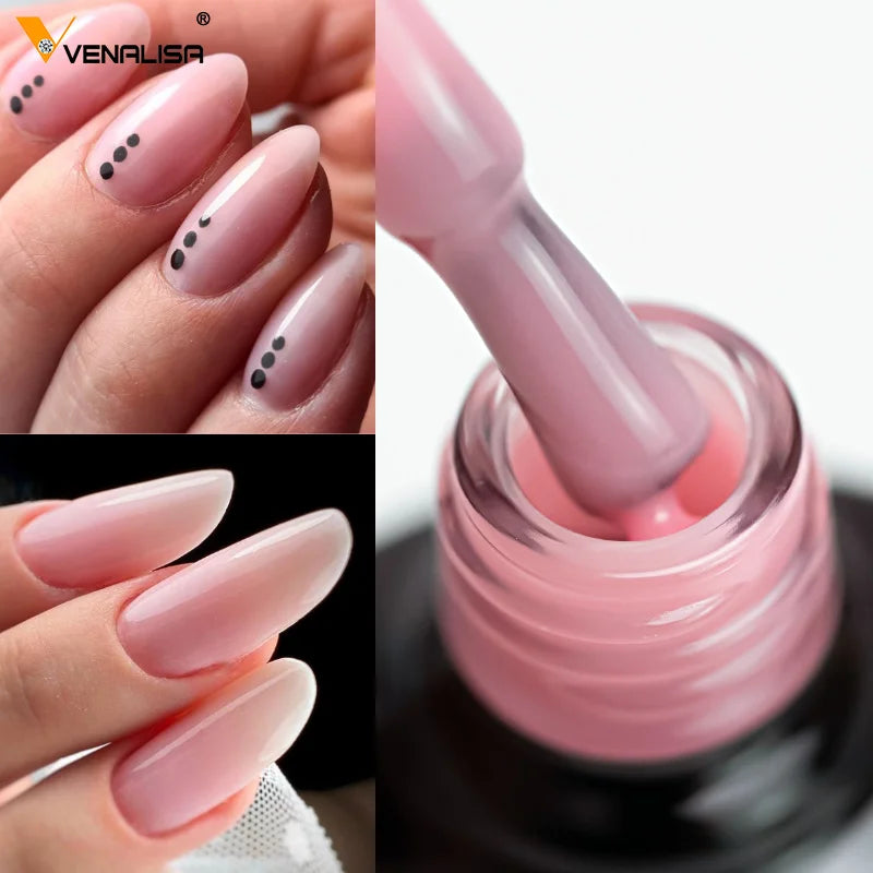 Venalisa Nail Gel Polish Kit Christmas Gift Winter Color Collection Semi Permanent New Learner Nude Pink Nail Varnish Set