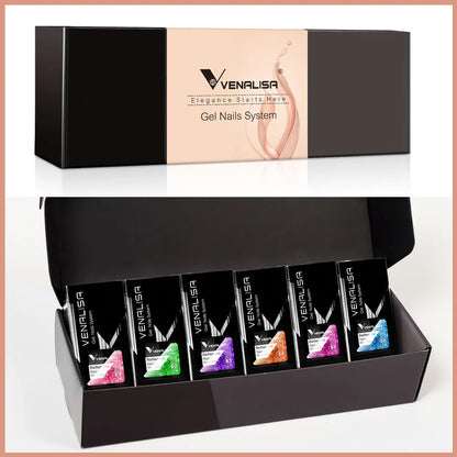 Venalisa Nail Gel Polish Kit Christmas Gift Winter Color Collection Semi Permanent New Learner Nude Pink Nail Varnish Set