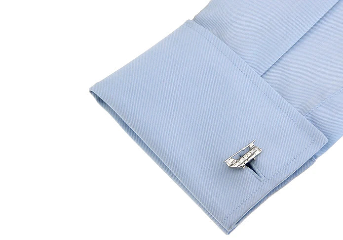 Men's Rotatable Propeller Cufflinks Quality Brass Material Gunblack Color Airplane Design Cuff Links Wholesale & Retail