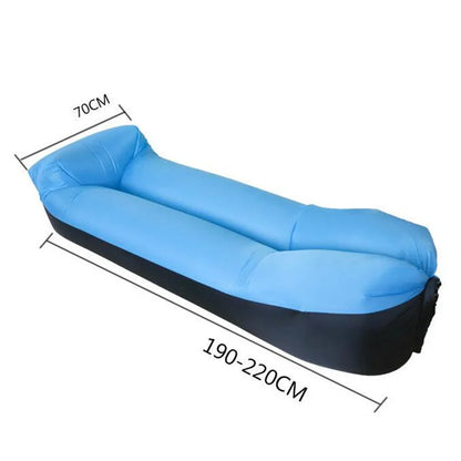 Waterproof Lazy Air Inflatable Sofa Portable Outdoor Beach Air Sofa Bed Sleeping Bag Bed Oxford Cloth