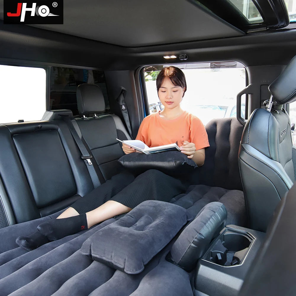 JHO Car Back Seat Air Inflatable Travel Bed Mattress Sofa Outdoor Camping Cushion For Ford F150 Raptor 2015-2020 XLT Accessories