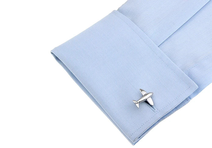 Men's Rotatable Propeller Cufflinks Quality Brass Material Gunblack Color Airplane Design Cuff Links Wholesale & Retail