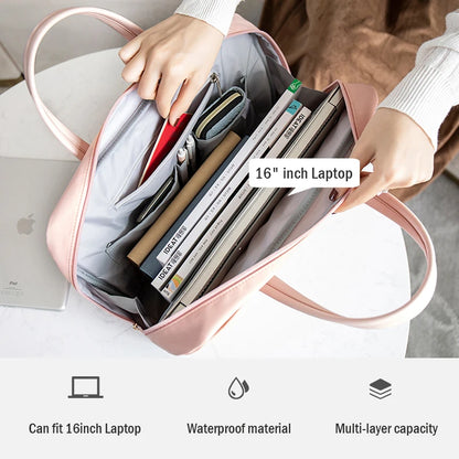 Fashion Women's Notebook Briefcase For 13.3 15 16 Inch Laptop Crossbody Bag Shoulder Bags Business Travel Office Ladies