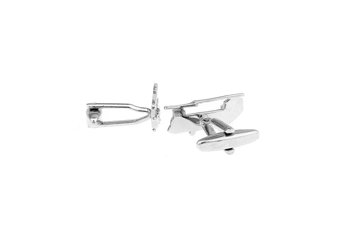 Men's Rotatable Propeller Cufflinks Quality Brass Material Gunblack Color Airplane Design Cuff Links Wholesale & Retail