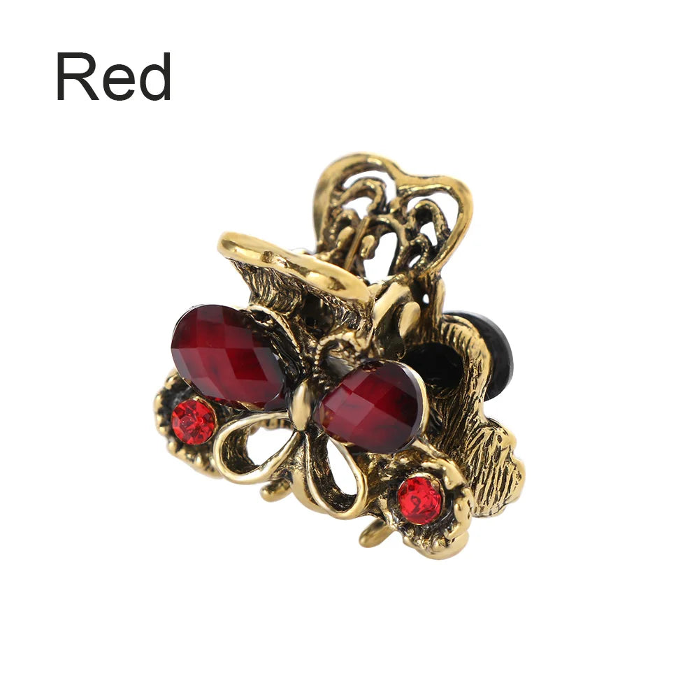 Retro Metal Alloy Hairpins Crab Claw Clip Mini Butterfly Headband Hairpin Women's Hair Accessories крабик для волос