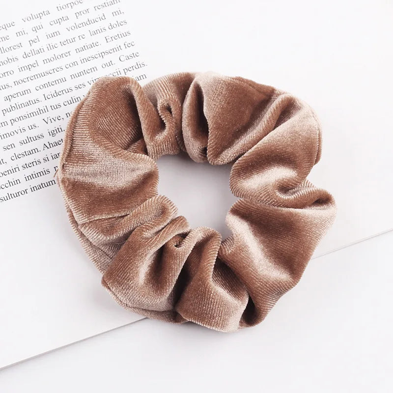 New 37Colors Korea Velvet Scrunchie Elastic Hair Bands Solid Color Fashion Headband Ponytail Holder Hair Ties Hair Accessoires