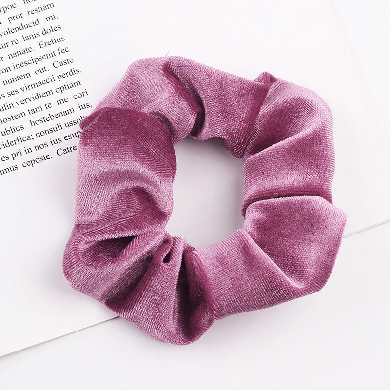 New 37Colors Korea Velvet Scrunchie Elastic Hair Bands Solid Color Fashion Headband Ponytail Holder Hair Ties Hair Accessoires