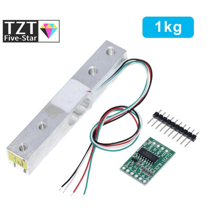 TZT  Digital Load Cell Weight Sensor 1KG  5KG  10KG  20KG Portable Electronic Kitchen Scale + HX711 Weighing Sensors Ad Module