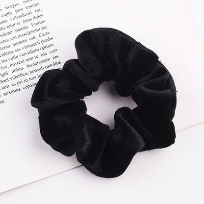 New 37Colors Korea Velvet Scrunchie Elastic Hair Bands Solid Color Fashion Headband Ponytail Holder Hair Ties Hair Accessoires