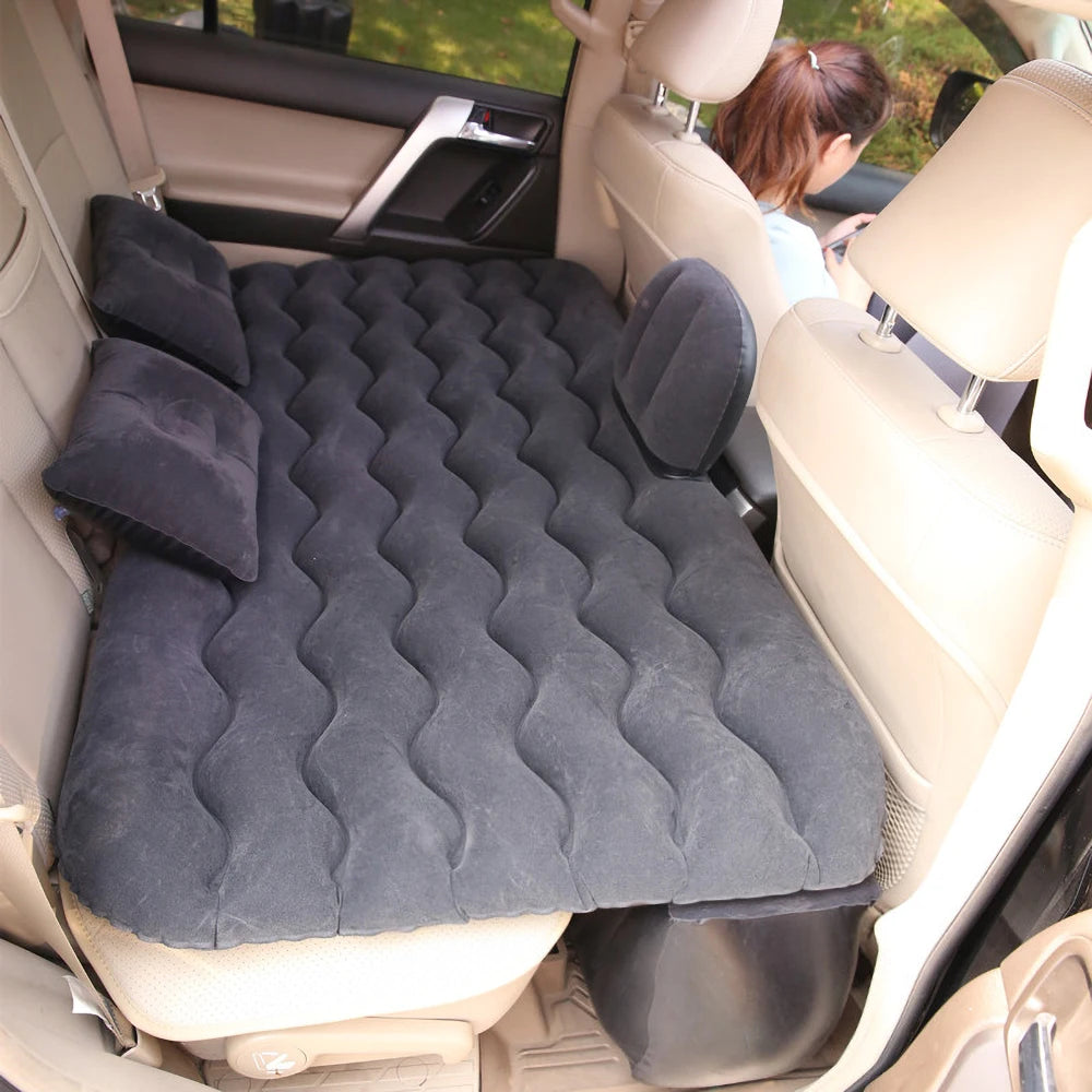 Car Air Mattress Travel Bed Moisture-proof Inflatable Mattress Air Bed Car Back Seat Sofa for Car Interior Without Air Pump