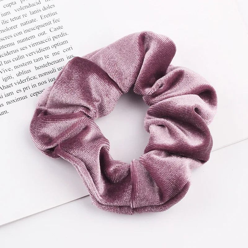 New 37Colors Korea Velvet Scrunchie Elastic Hair Bands Solid Color Fashion Headband Ponytail Holder Hair Ties Hair Accessoires