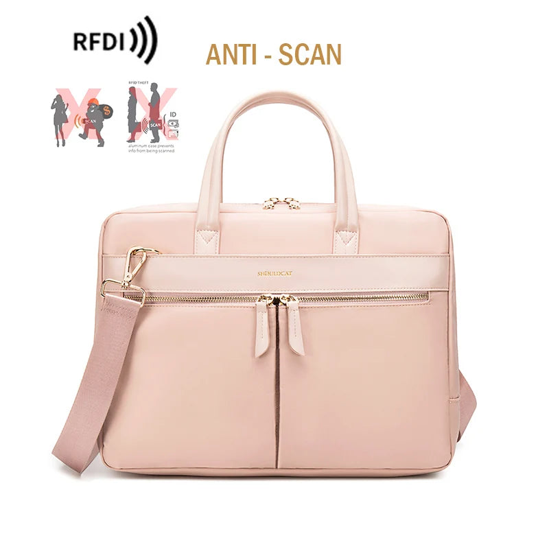 Fashion Women's Notebook Briefcase For 13.3 15 16 Inch Laptop Crossbody Bag Shoulder Bags Business Travel Office Ladies