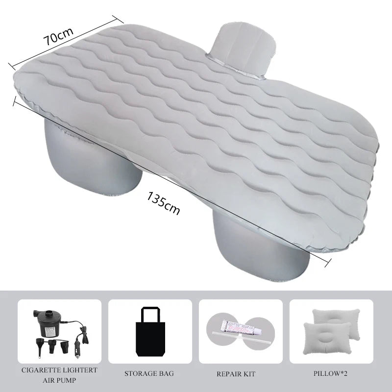 Car Inflatable Mattress Universal for Car Rear Back Seat Multi Functional Sofa Pillow Outdoor Camp Cushion Car Travel Bed