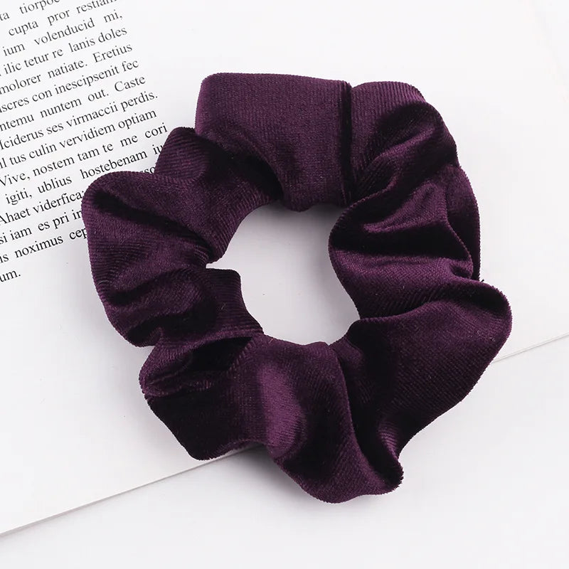 New 37Colors Korea Velvet Scrunchie Elastic Hair Bands Solid Color Fashion Headband Ponytail Holder Hair Ties Hair Accessoires