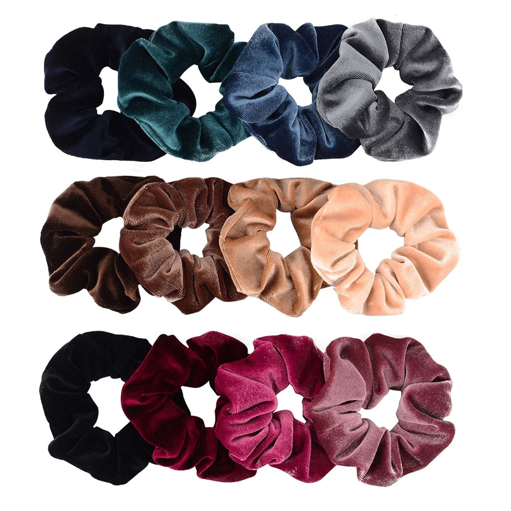 New 37Colors Korea Velvet Scrunchie Elastic Hair Bands Solid Color Fashion Headband Ponytail Holder Hair Ties Hair Accessoires