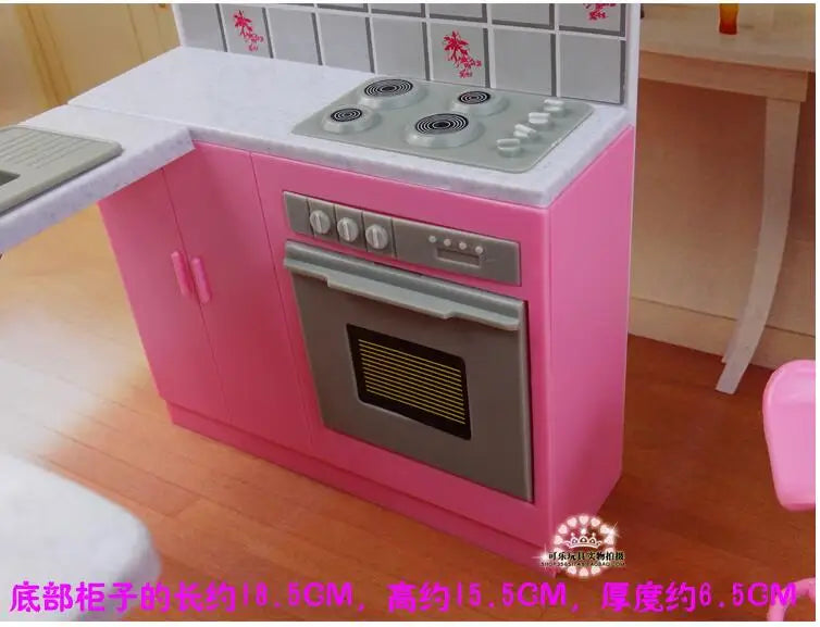 Newest For 30 cm  Furniture Miniature Combo Kitchen play set Doll dream House diy toy