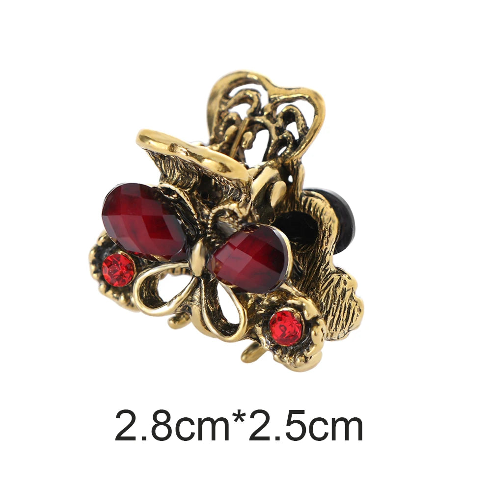 Retro Metal Alloy Hairpins Crab Claw Clip Mini Butterfly Headband Hairpin Women's Hair Accessories крабик для волос