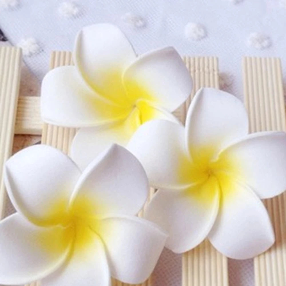 6Pcs Plumeria Flower Hair Clips for Women Girls Hairpins Egg Flower Barrette Hawaiian Wedding Party Bag Hat Accessories