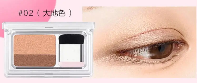 Double Color Eye Shadow Diamond Shimmer Eyeshadow Makeup Waterproof Mineral Powder Double-layer Glitter Eye Shadow