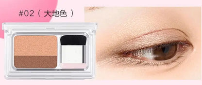 Double Color Eye Shadow Diamond Shimmer Eyeshadow Makeup Waterproof Mineral Powder Double-layer Glitter Eye Shadow