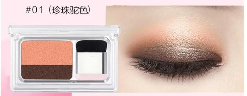 Double Color Eye Shadow Diamond Shimmer Eyeshadow Makeup Waterproof Mineral Powder Double-layer Glitter Eye Shadow