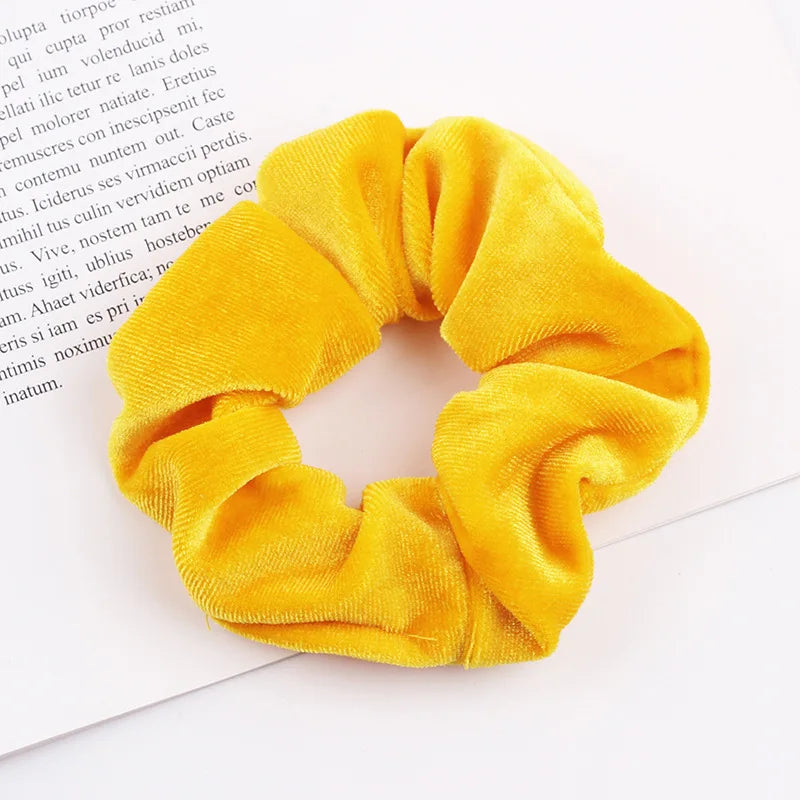 New 37Colors Korea Velvet Scrunchie Elastic Hair Bands Solid Color Fashion Headband Ponytail Holder Hair Ties Hair Accessoires