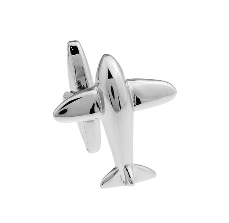 Men's Rotatable Propeller Cufflinks Quality Brass Material Gunblack Color Airplane Design Cuff Links Wholesale & Retail