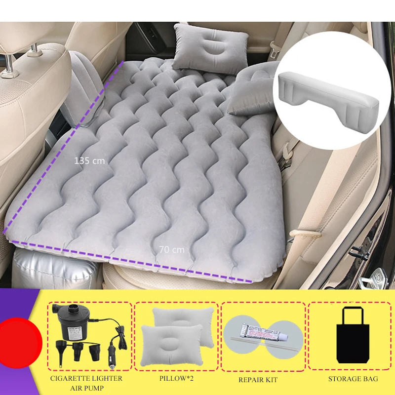 Car Inflatable Mattress Universal for Car Rear Back Seat Multi Functional Sofa Pillow Outdoor Camp Cushion Car Travel Bed