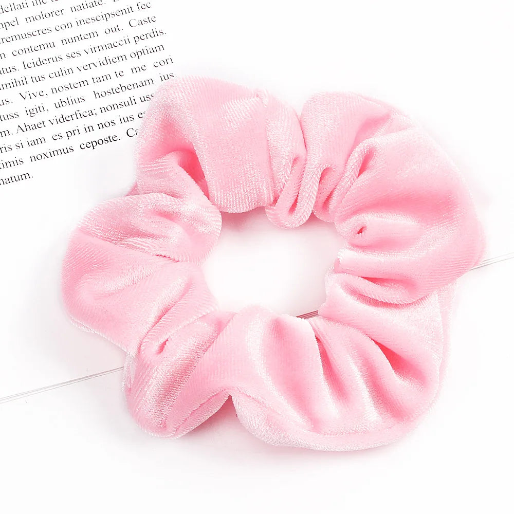 New 37Colors Korea Velvet Scrunchie Elastic Hair Bands Solid Color Fashion Headband Ponytail Holder Hair Ties Hair Accessoires