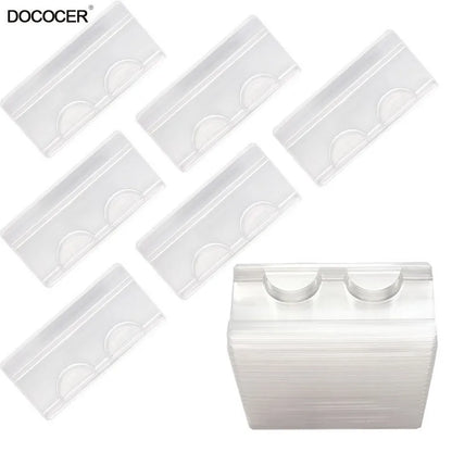 10/500pcs wholesale plastic clear lash tray mink lashes holder eyelash trays for eyelash packaging box package case bulk vendors