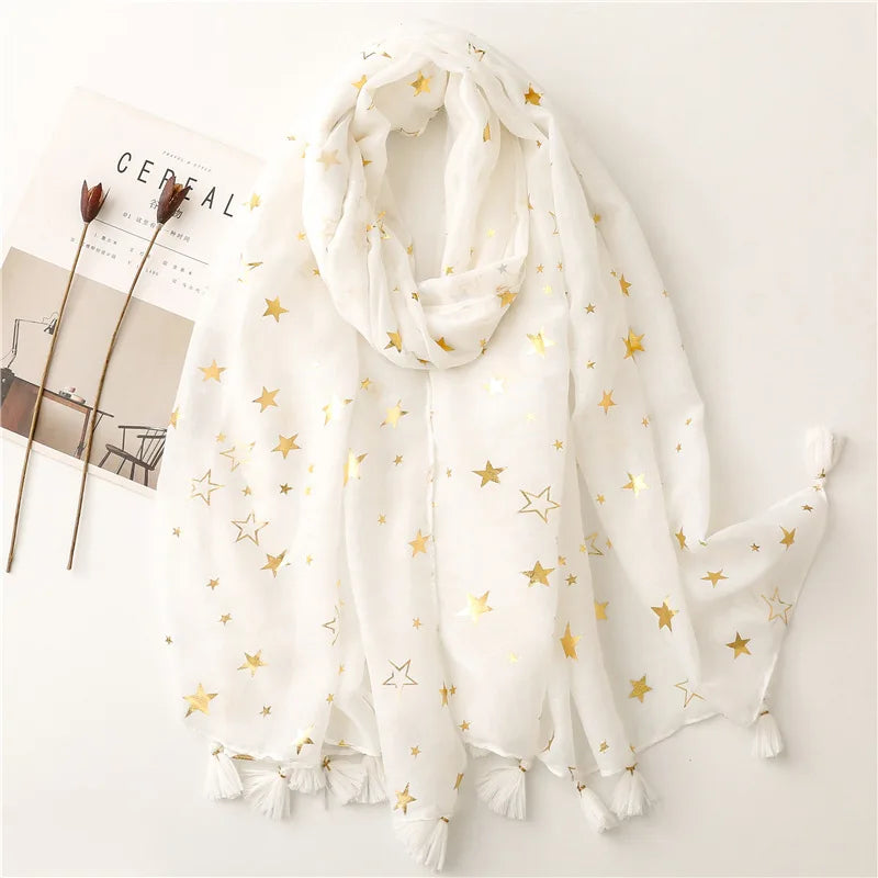 Luxury Brand Viscose Scarf for Women Floral Tassel Shawl Printed Wrap Pashminas Stole Muslim Woman Hijab Travel Beach Stoles