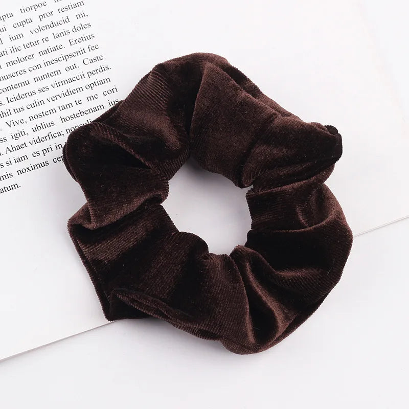 New 37Colors Korea Velvet Scrunchie Elastic Hair Bands Solid Color Fashion Headband Ponytail Holder Hair Ties Hair Accessoires