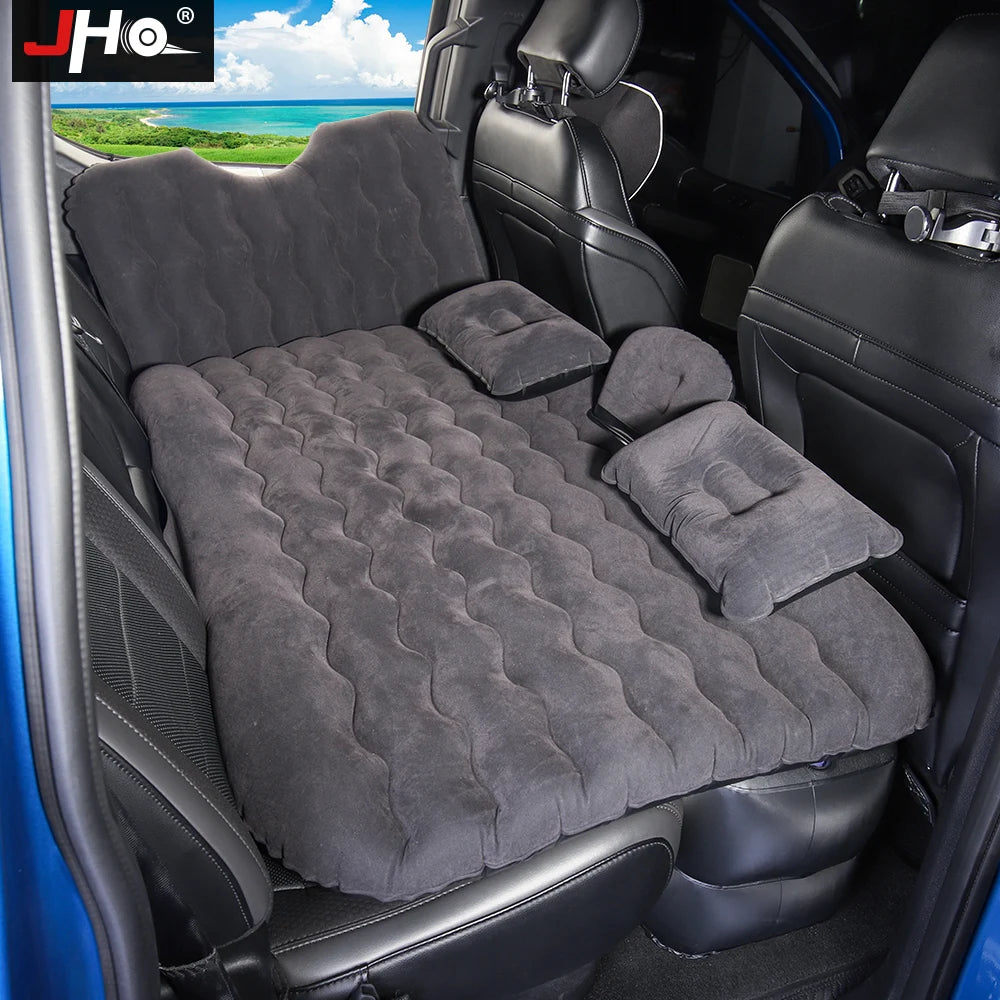 JHO Car Back Seat Air Inflatable Travel Bed Mattress Sofa Outdoor Camping Cushion For Ford F150 Raptor 2015-2020 XLT Accessories