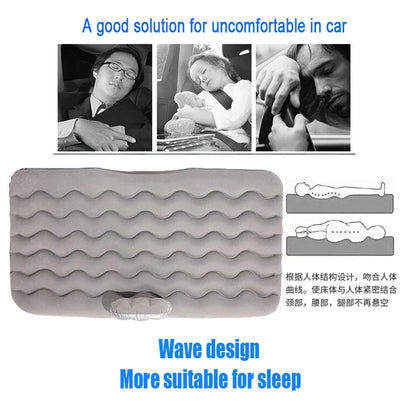 Car Air Mattress Travel Bed Moisture-proof Inflatable Mattress Air Bed Car Back Seat Sofa for Car Interior Without Air Pump