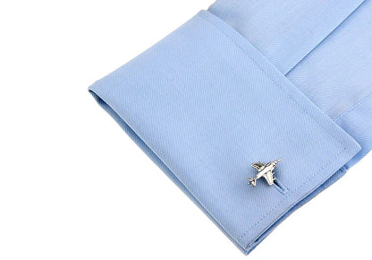 Men's Rotatable Propeller Cufflinks Quality Brass Material Gunblack Color Airplane Design Cuff Links Wholesale & Retail