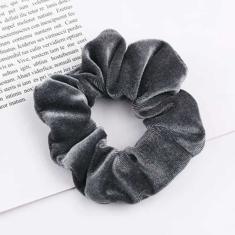 New 37Colors Korea Velvet Scrunchie Elastic Hair Bands Solid Color Fashion Headband Ponytail Holder Hair Ties Hair Accessoires