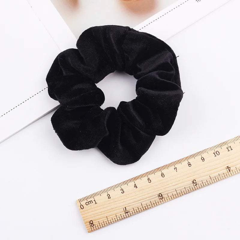 New 37Colors Korea Velvet Scrunchie Elastic Hair Bands Solid Color Fashion Headband Ponytail Holder Hair Ties Hair Accessoires