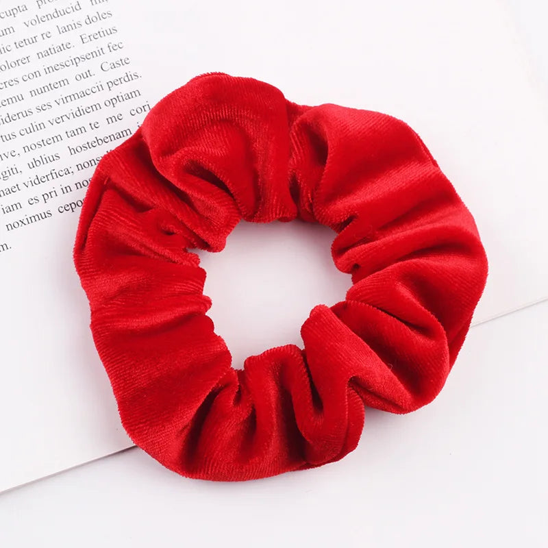 New 37Colors Korea Velvet Scrunchie Elastic Hair Bands Solid Color Fashion Headband Ponytail Holder Hair Ties Hair Accessoires