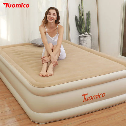 Single Person Inflatable Air Mattress, Comfortable Mattress, Built-in Pump, Camping Mat, Bed Air Bed, 99x203x45cm