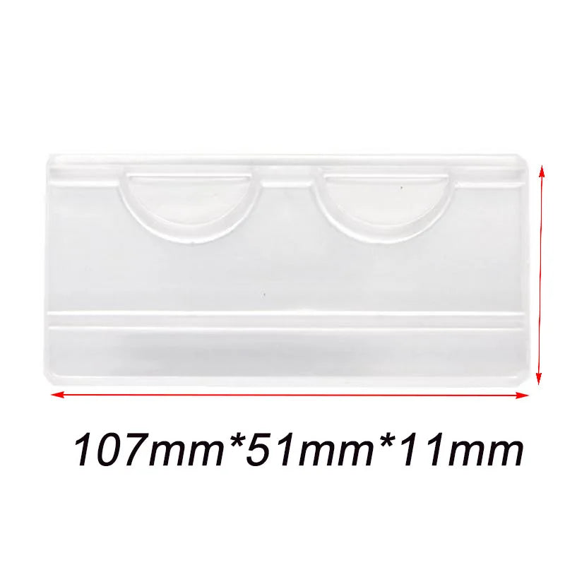 10/500pcs wholesale plastic clear lash tray mink lashes holder eyelash trays for eyelash packaging box package case bulk vendors