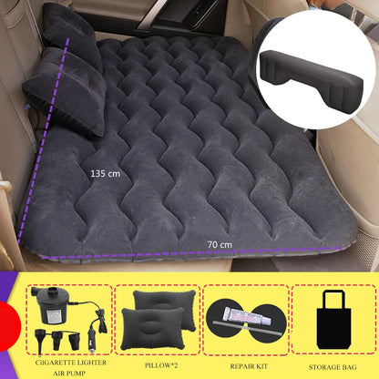 Car Inflatable Mattress Universal for Car Rear Back Seat Multi Functional Sofa Pillow Outdoor Camp Cushion Car Travel Bed