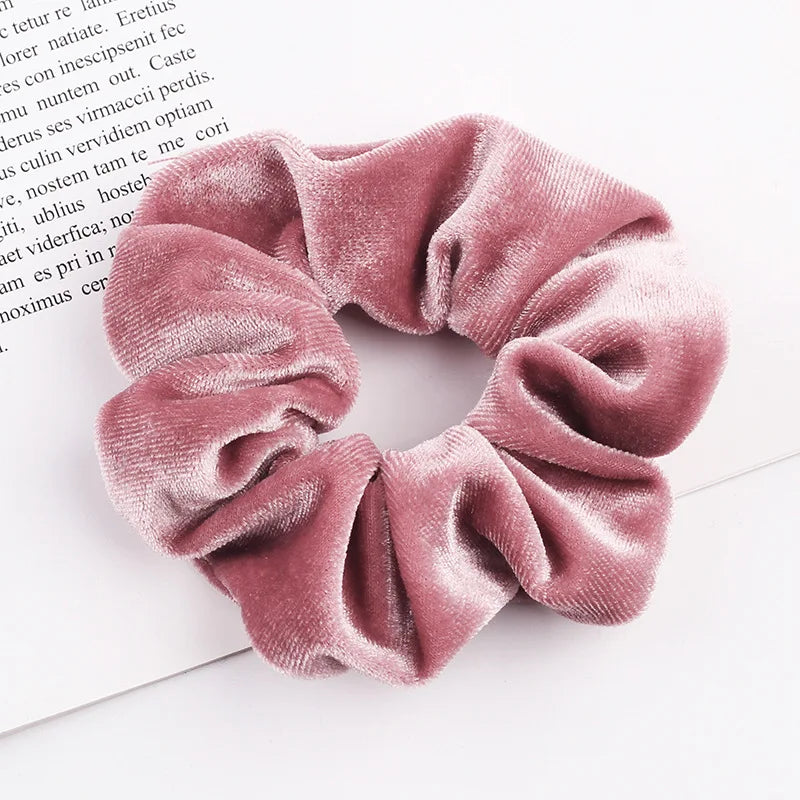 New 37Colors Korea Velvet Scrunchie Elastic Hair Bands Solid Color Fashion Headband Ponytail Holder Hair Ties Hair Accessoires