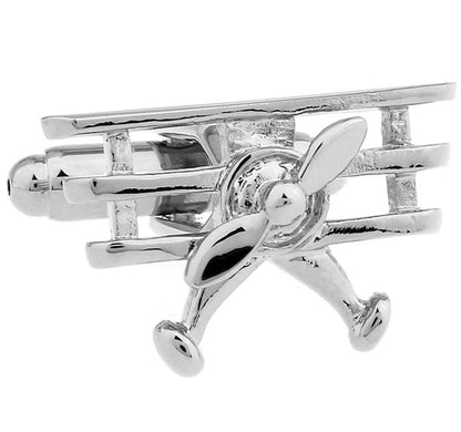 Men's Rotatable Propeller Cufflinks Quality Brass Material Gunblack Color Airplane Design Cuff Links Wholesale & Retail