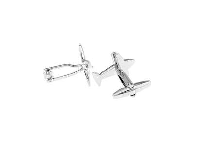 Men's Rotatable Propeller Cufflinks Quality Brass Material Gunblack Color Airplane Design Cuff Links Wholesale & Retail