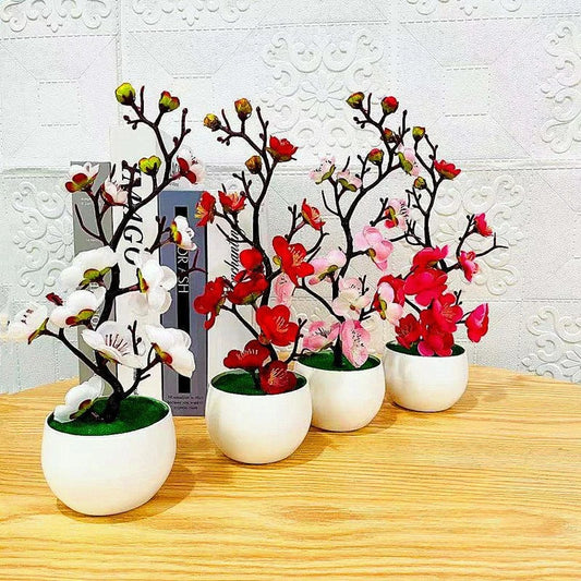 2025 HOT Mother's Day New Artificial Plants Bonsai Small Tree Simulation Pot Plants Fake Flowers Table Potted Ornaments Home