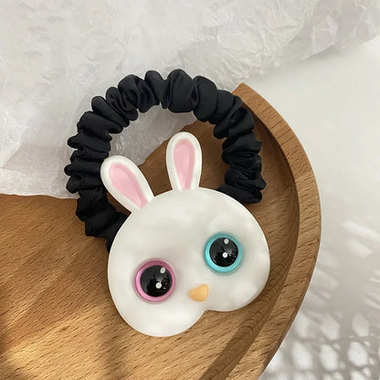 New Rabbit-Hair Ring Cute Fresh Rubber Band Cat Head Rope Rubber Band-Hair Ties Elastic Hair Bands Hair Accessories