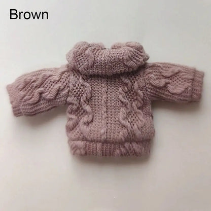 1/11 1/12 OB11 Doll Sweater Mini Knitted Sweater Kids DIY Handmade Top Casual Dress Multicolored Dressing Clothes Doll Accessory