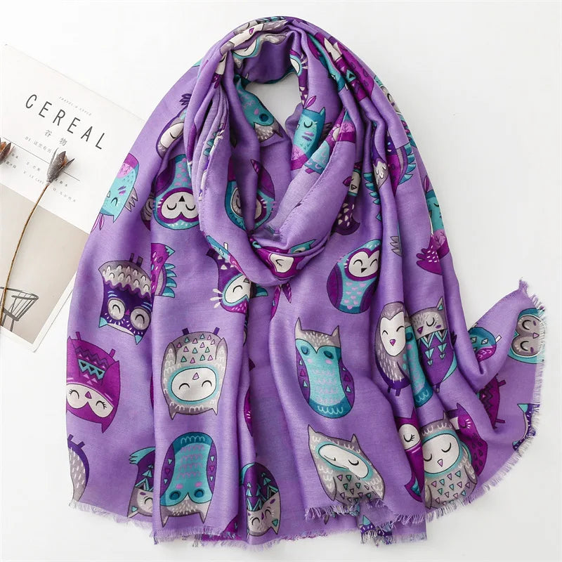 Women Lovely Cute Animal Dachsund Dog Pattern Viscose Shawls And Wraps Snood Pashmina Stole Bufandas Muslim Hijab Sjaal 180*85Cm