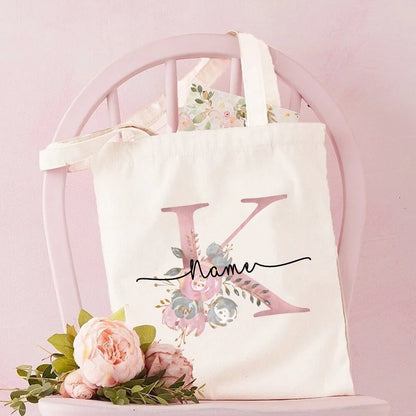 Personalized Bridesmaid Tote Bags Maid of Honor Custom Name  Handbag Bridal Bachelorette Party Gifts Bride Wedding Shoulder Bag